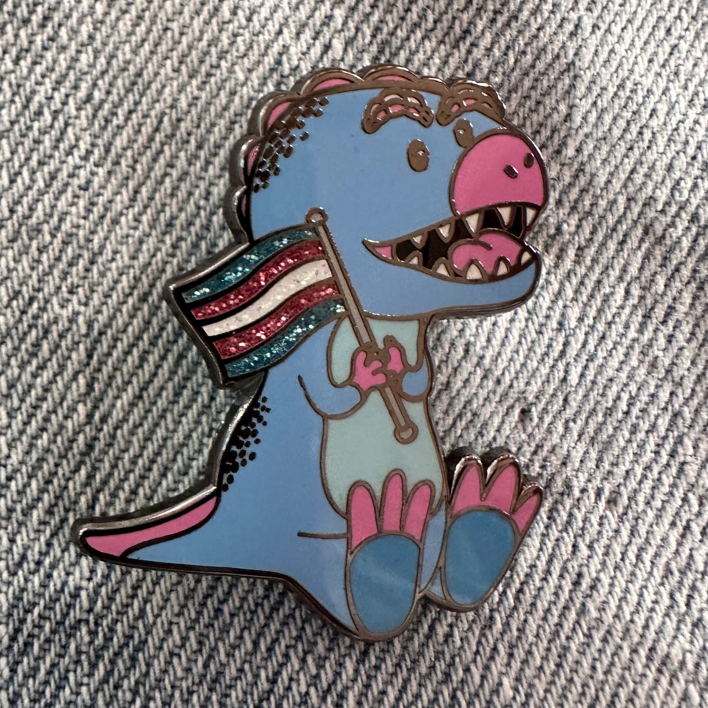 T-REX Trans Pride Enamel Pin- PRIDE-OSAUR Trans-asaurus