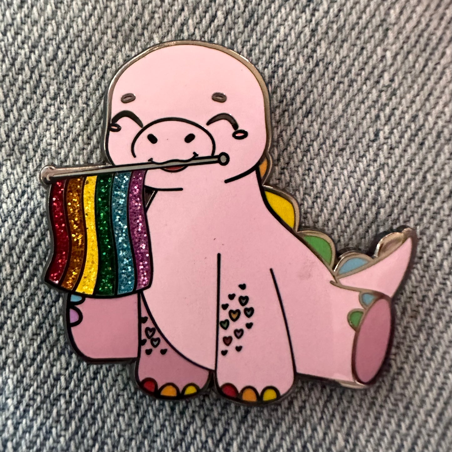 STEGOSAURUS Queer Pride Enamel Pin- PRIDE-OSAUR Steg-GAY-saurus