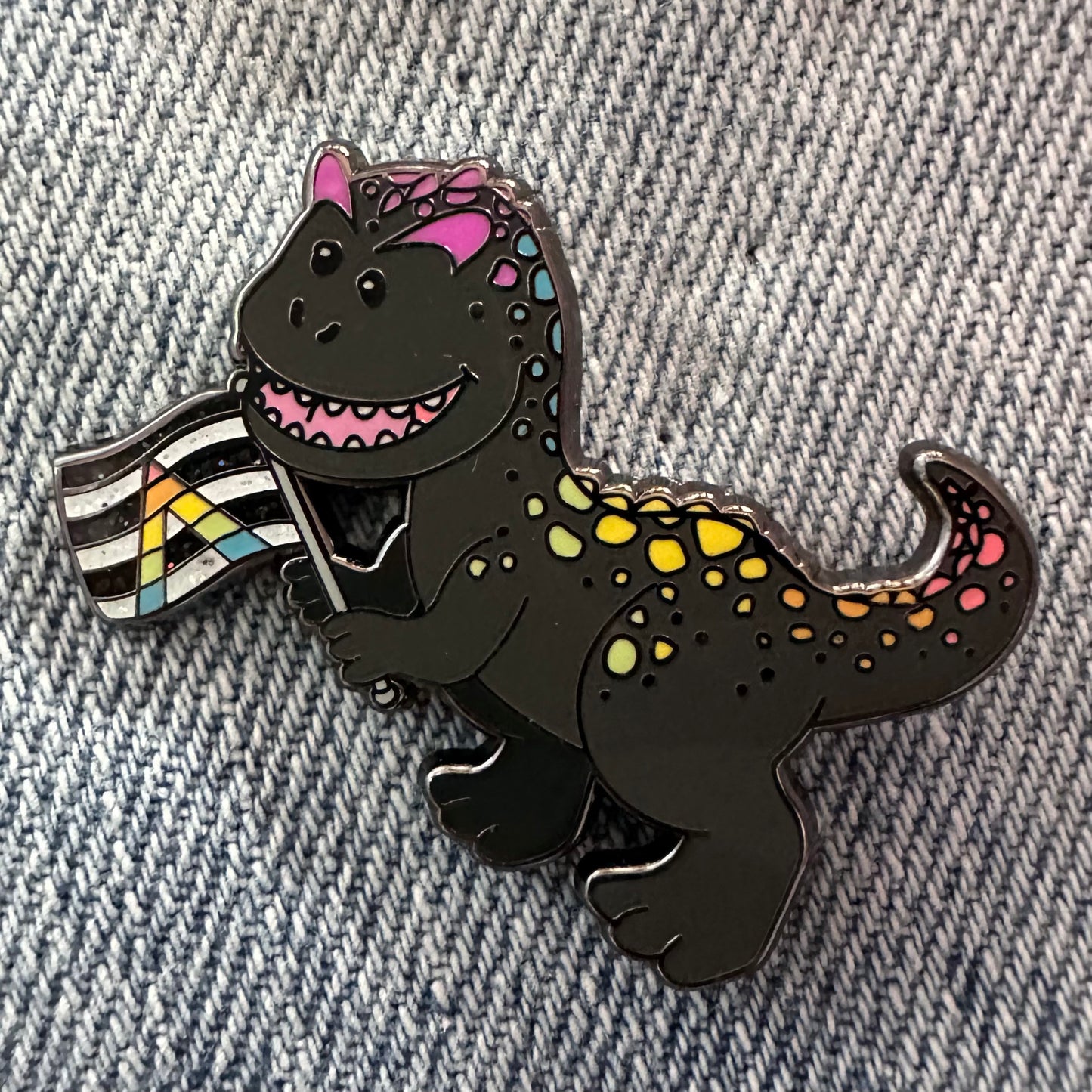 ALLOSAURUS Ally Enamel Pin- PRIDE-OSAUR Ally-saurus