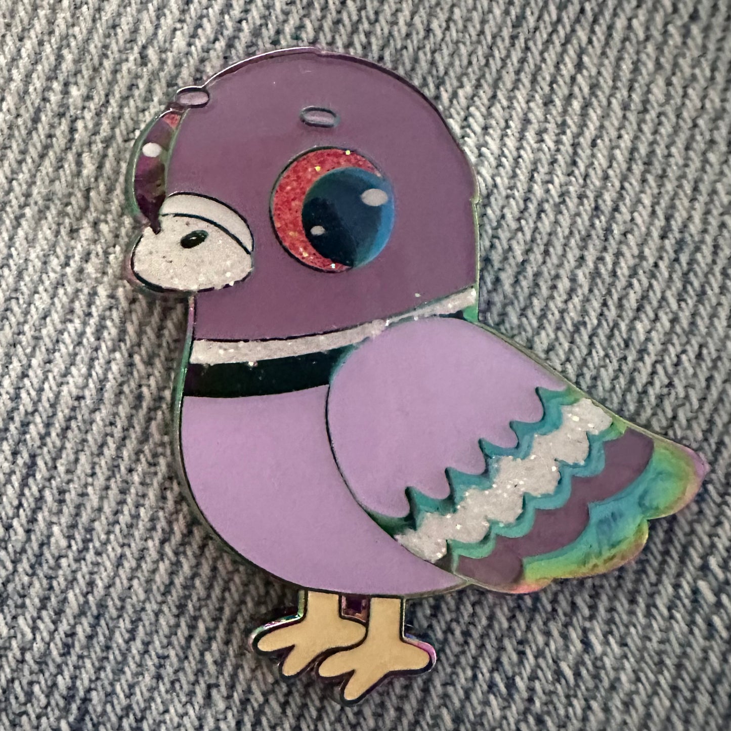 PIGEON Large Enamel Pin - Emotional Support Pigeon
