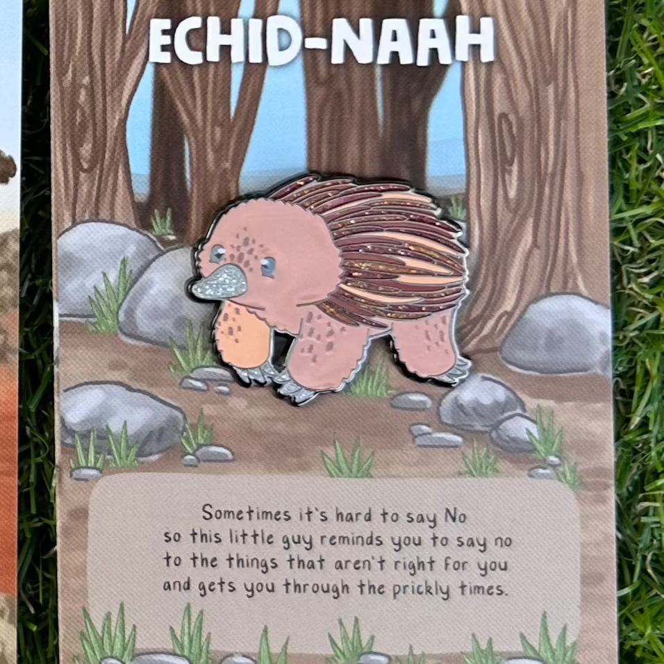 ECHIDNA enamel pin - Echidnahhh