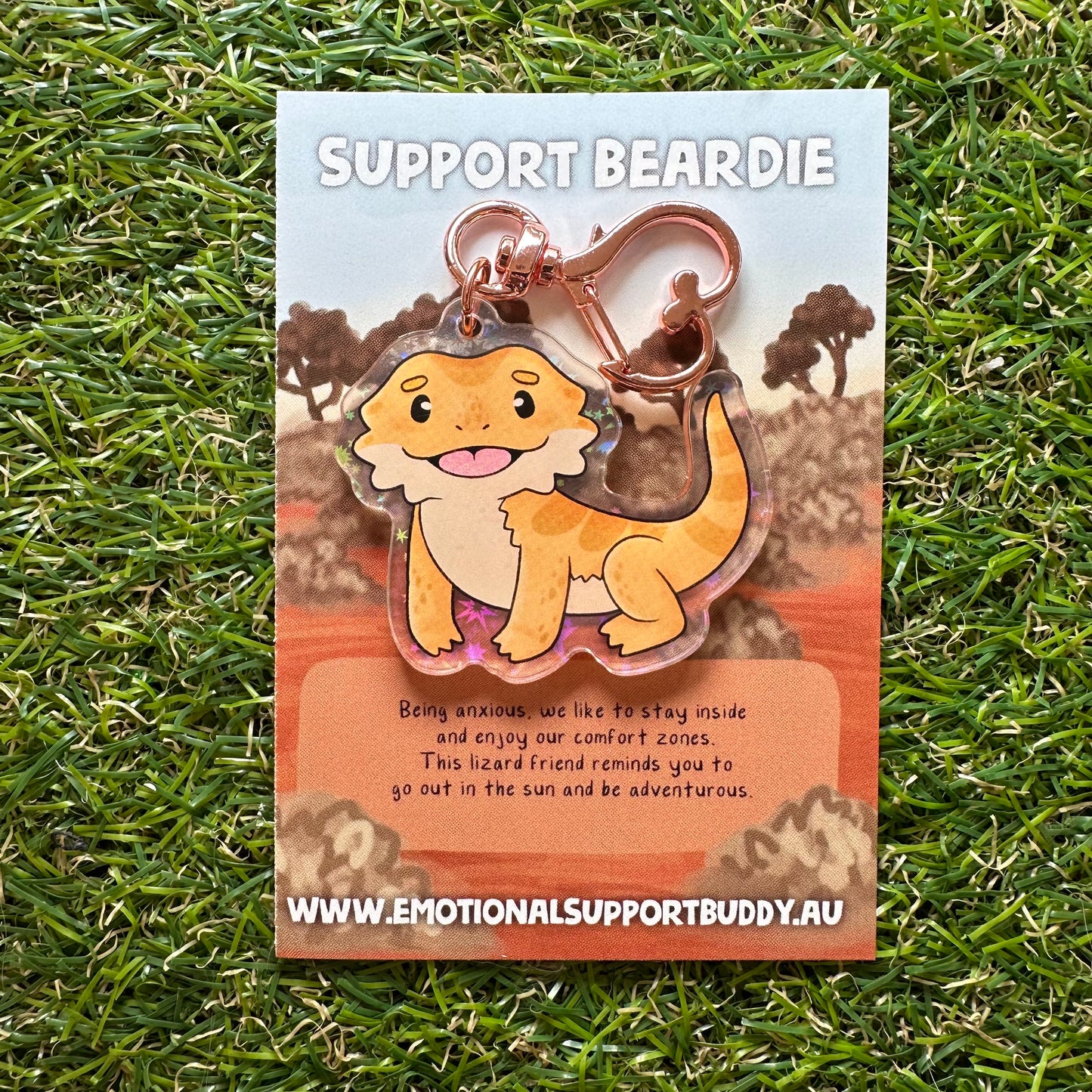 BEARDED DRAGON keychain - support beardie