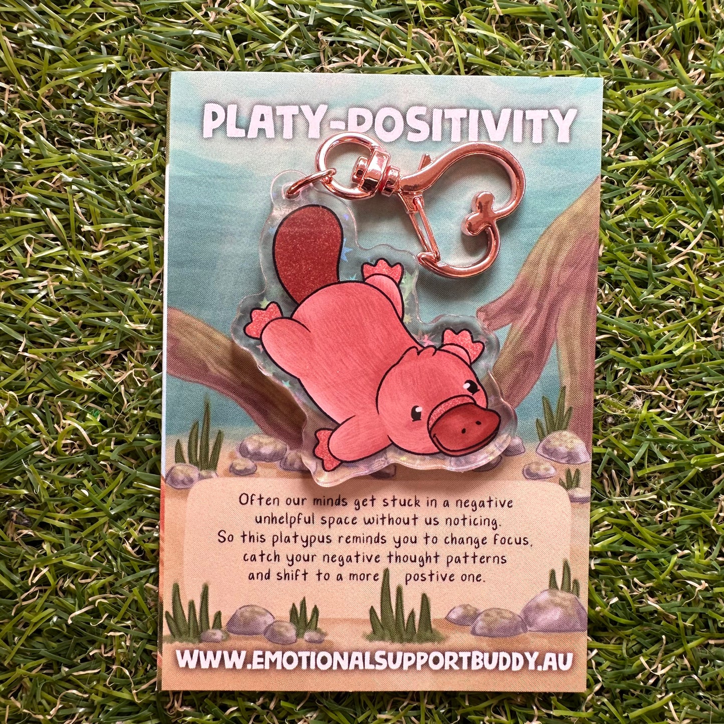 PLATYPUS keychain - platy-positivity