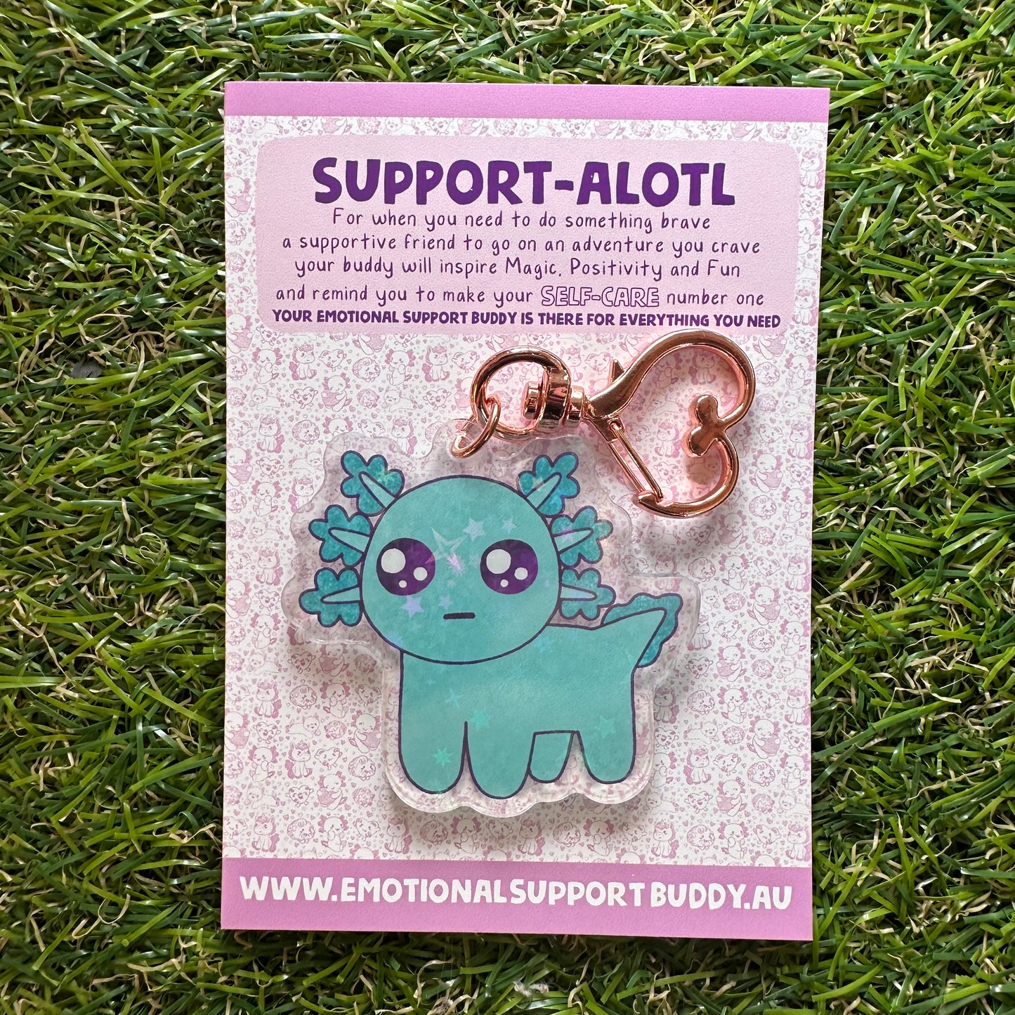 YIPPEE AXOLOTL Keychain - Disability Pride Neurodivergent YIPPEE Axolotl