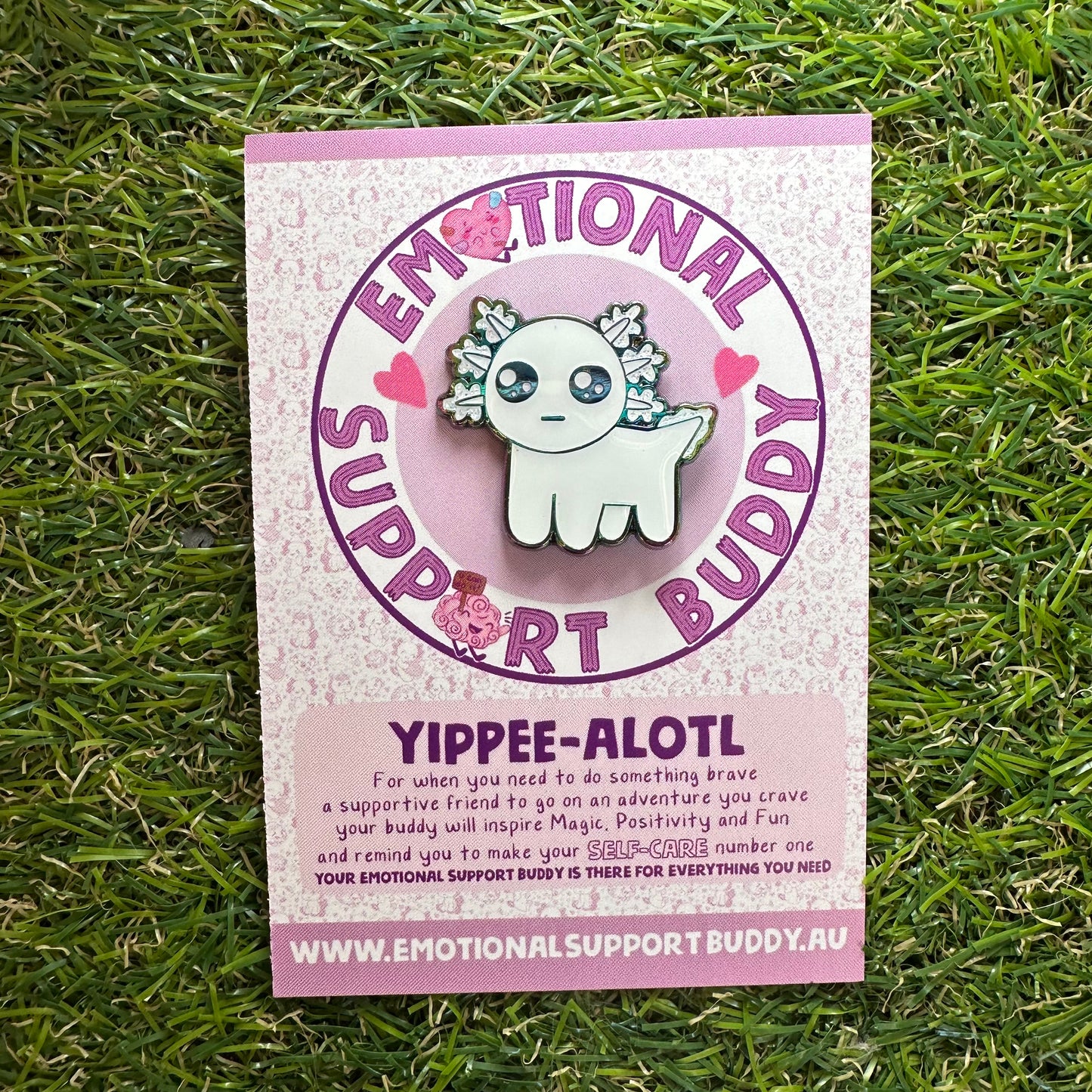 YIPPEE AXOLOTL Enamel Pin - Disability Pride Neurodivergent YIPPEE Axolotl