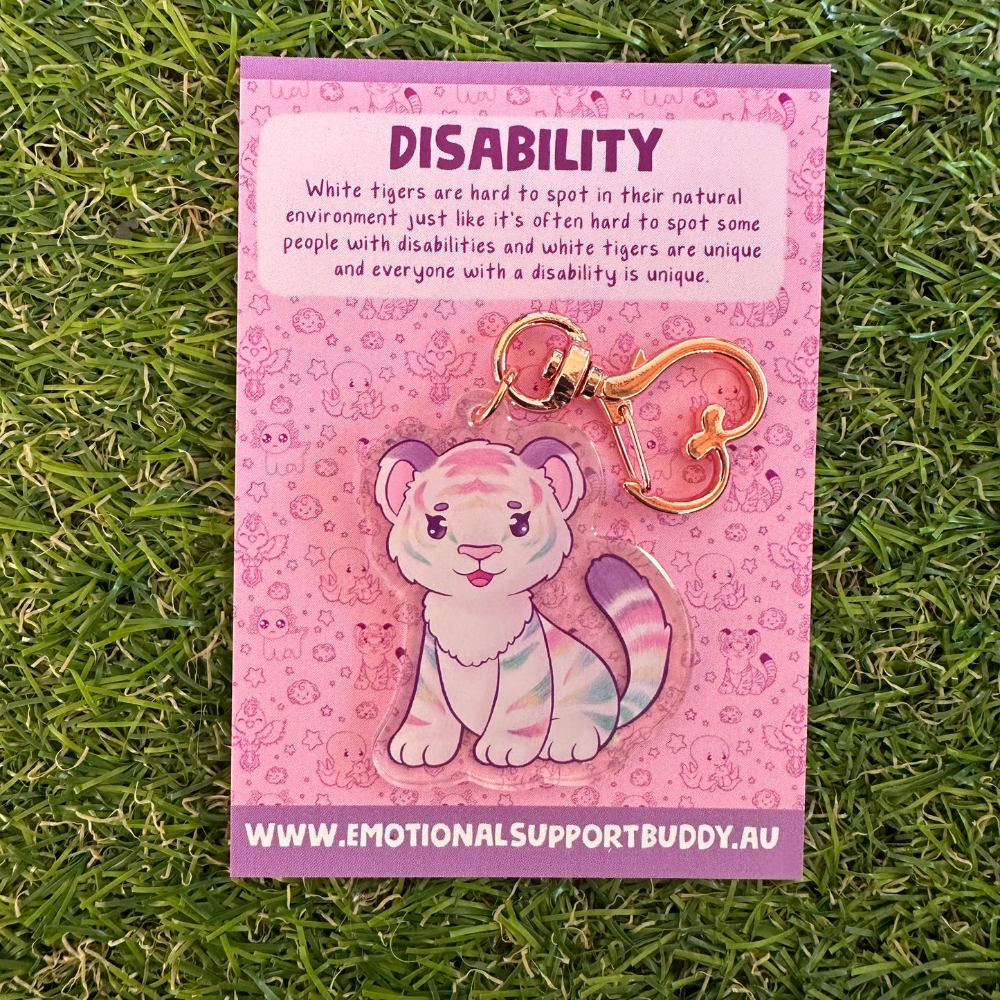 TIGER Keychain - Disability Pride Tiger