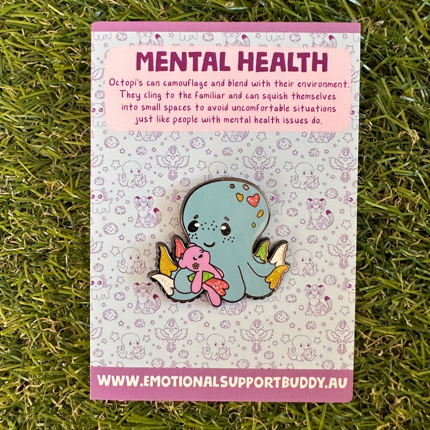OCTOPUS Enamel Pin - Disability Pride Mental Health Octopus