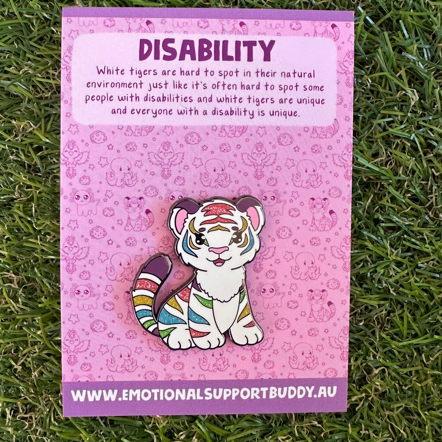 TIGER Enamel Pin - Disability Pride Tiger