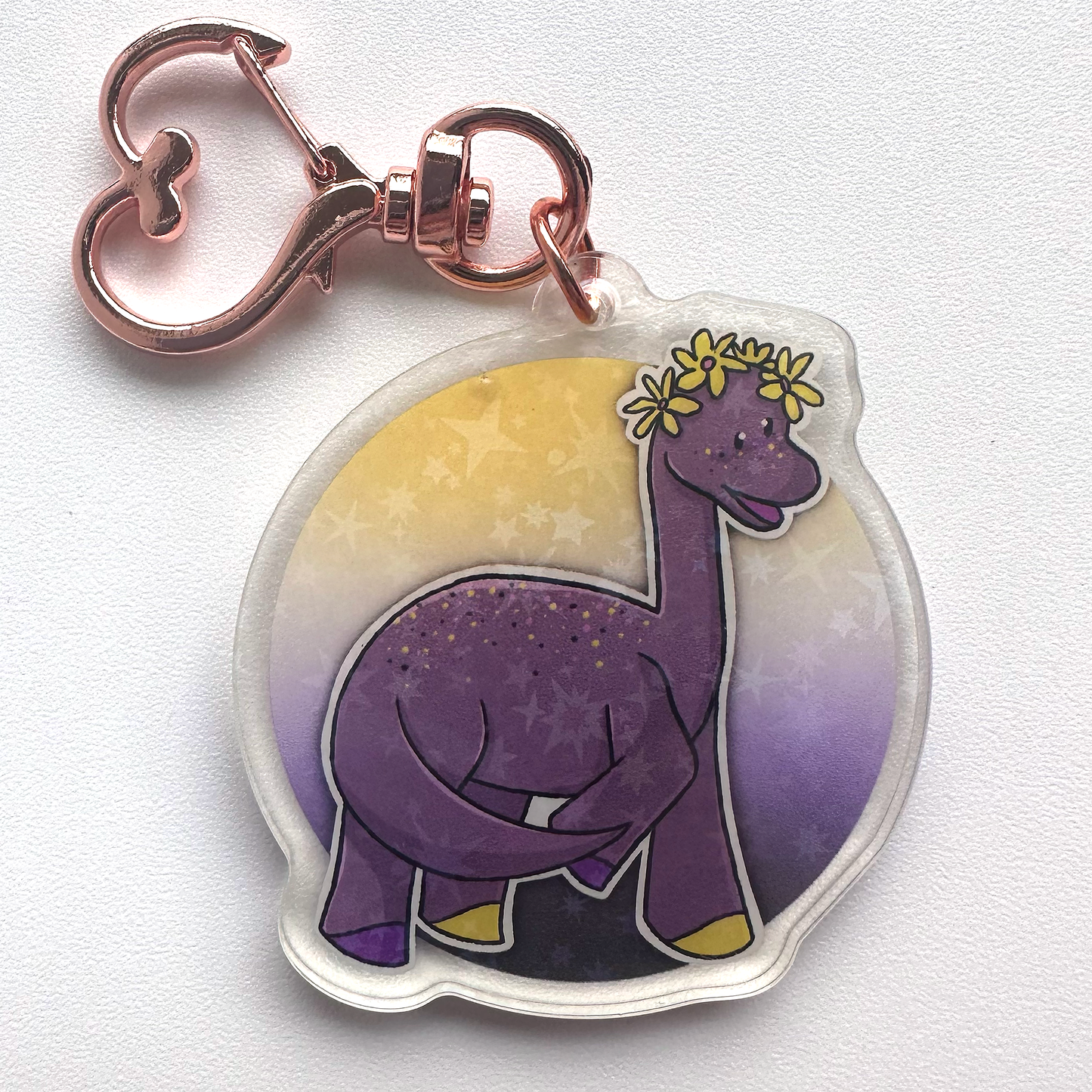 DINOSAUR Nonbinary Pride Keychain- PRIDE-OSAUR Nonbin-asaur