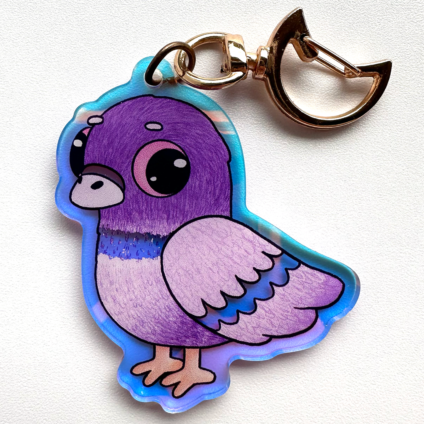 PIGEON Keychain- Emotional Support Pigeon