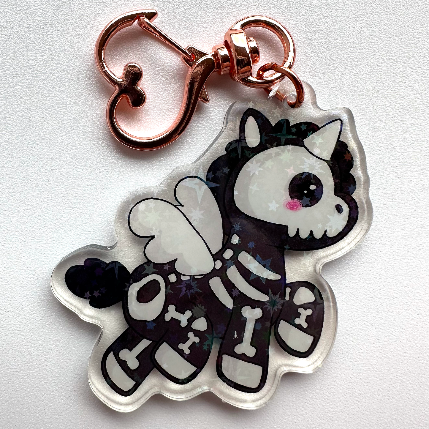Skeleton UNICORN- Spooky Buddy Keychain