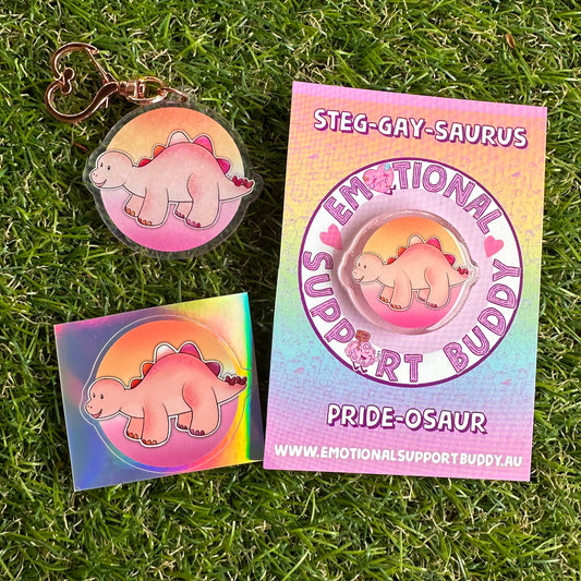 STEGOSAURUS Lesbian Pride Bag- PRIDE-OSAUR Steg-GAY-saurus
