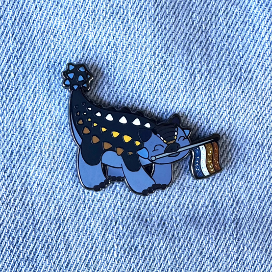 ANKYLOSAURUS Aroace Pride Enamel Pin- PRIDE-OSAUR Ankyl-ACE-asaurus