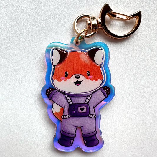 Space FOX keychain- Alotl Personal Space Buddy