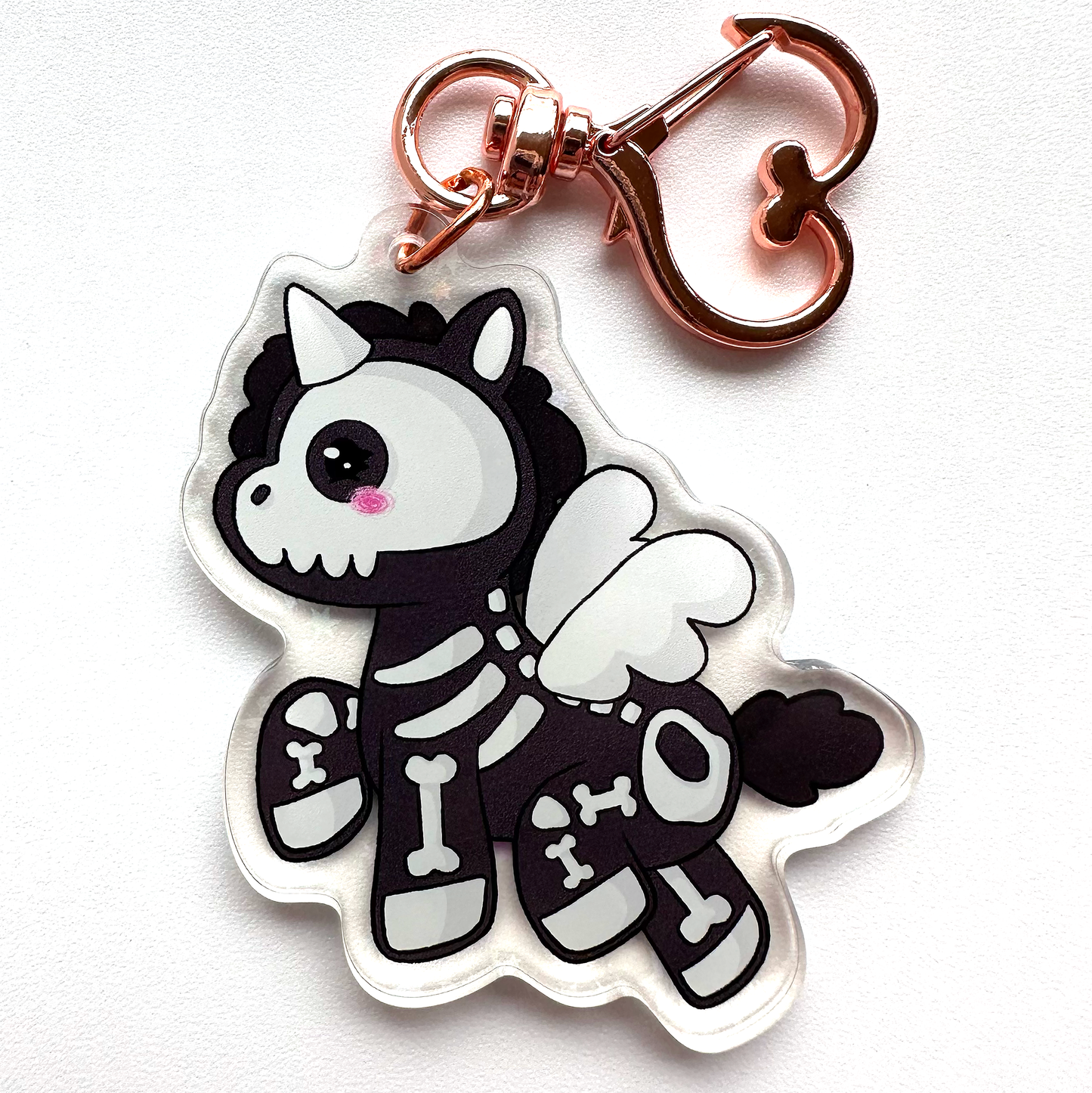 Skeleton UNICORN- Spooky Buddy Keychain